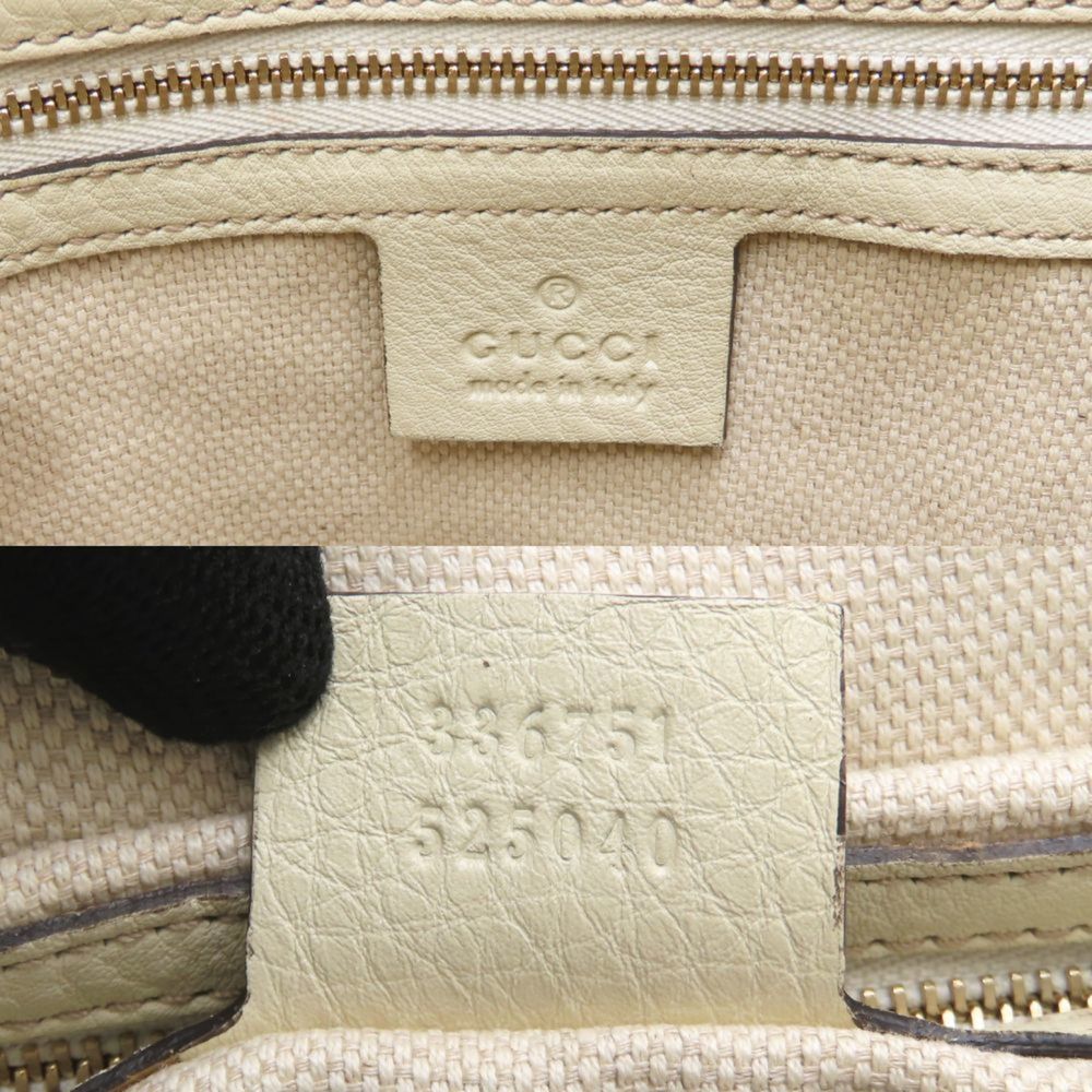 GUCCI Ivory Leather Bag - Picture 9 of 10